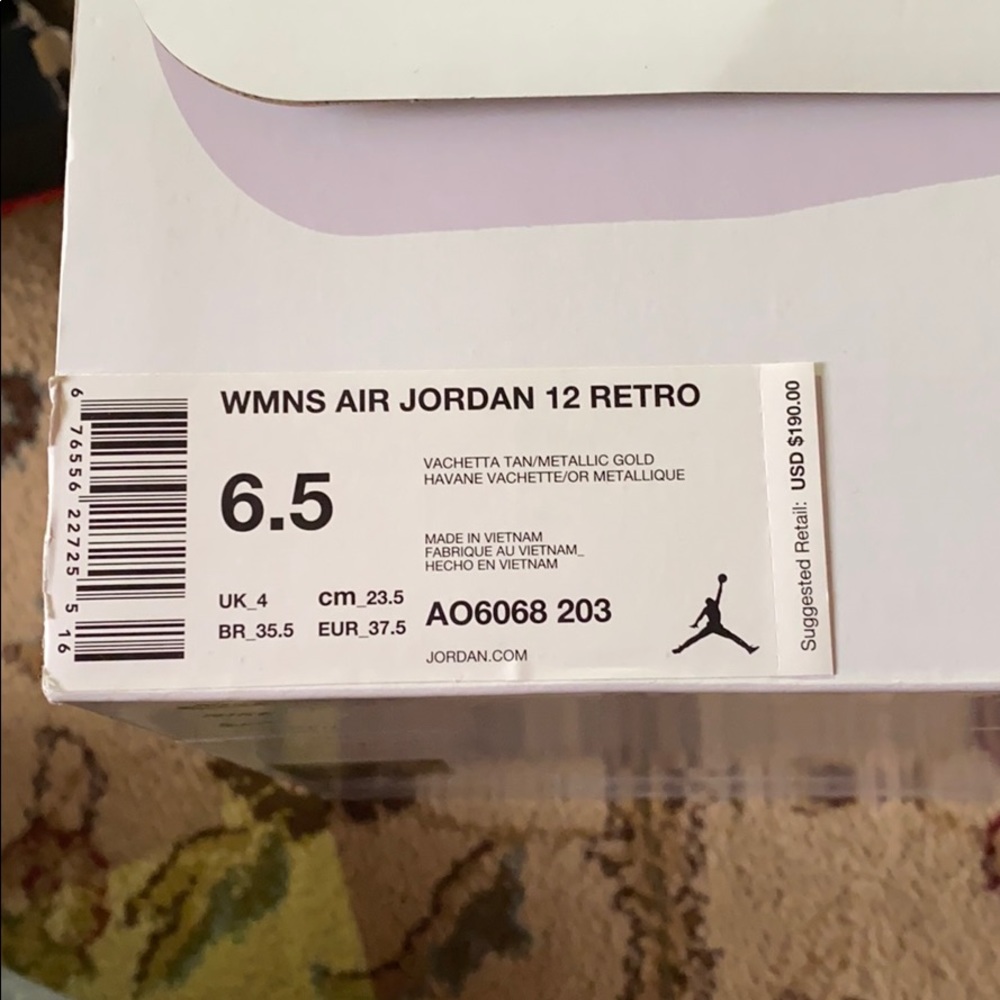 Used women’s air Jordan 12 retro vachette tan